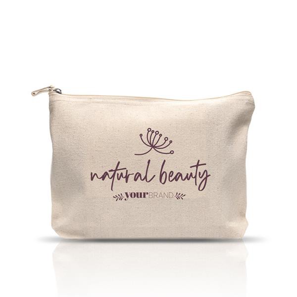 Bolsa 100 % Algodão Canvas  Com Compartimento Interior - Crú