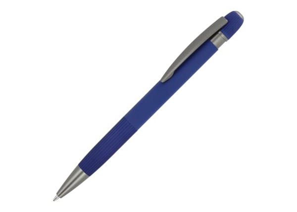 Stylo à bille en aluminium Toulouse Softtouch - Bleu foncé