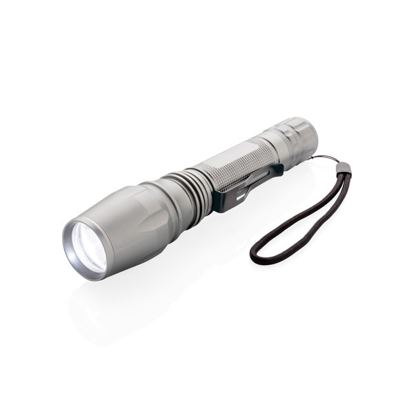 Xd Collection aluminium torch, 10W, 250 lumen - Grey / Black