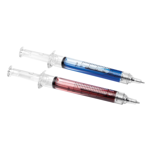 Transparentné guľôčkové pero Injection - Červená