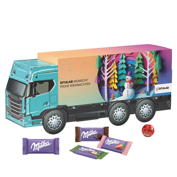 Advent calendar truck, Lindt LINDOR mini balls
