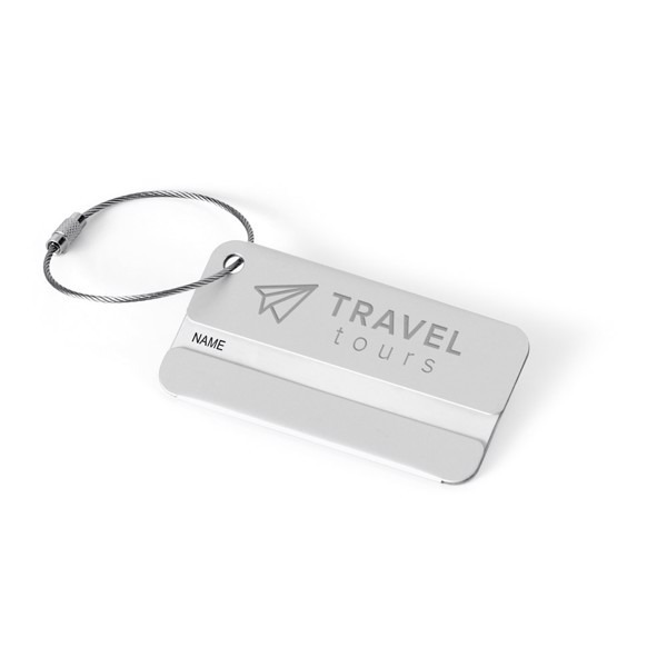 PS - EMIL. Aluminium luggage tag