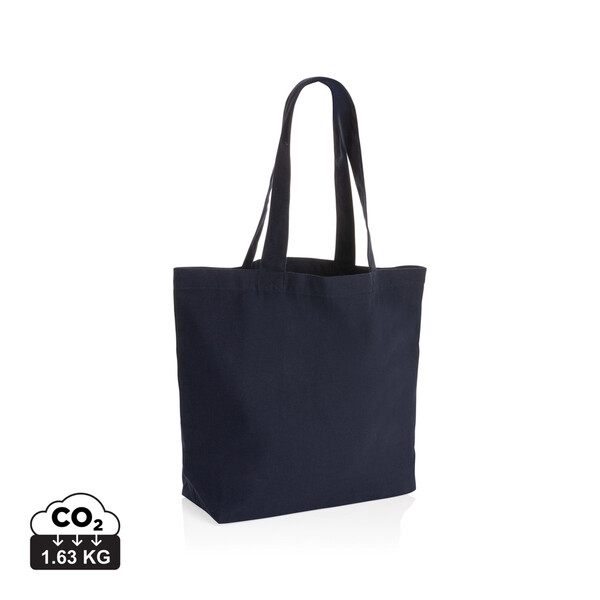 Sac shopping en toile 240g/m² recyclée non teinté Aware™ - Bleu Marine