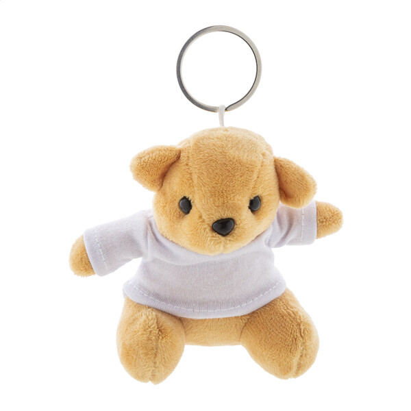 Plush Teddy Bear Keyring TeddyFob - White