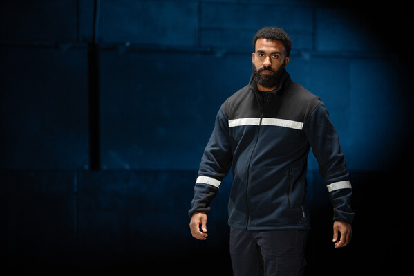 7300 FULL ZIP FLEECE PGL Grey/Black XXL
