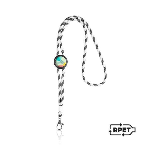Lanyard Tubular Em Rpet, Ajustável - Branco / U