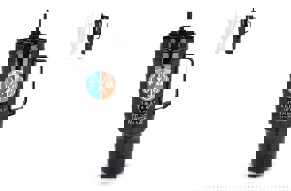 Miami mug with handle Transparent 1.2 L R-PET - Transparent / White