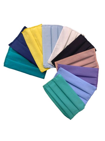 Mascherina pieghettata popeline colori assortiti