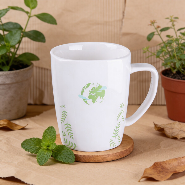 Skodelica iz porcelana z robom, 330 g