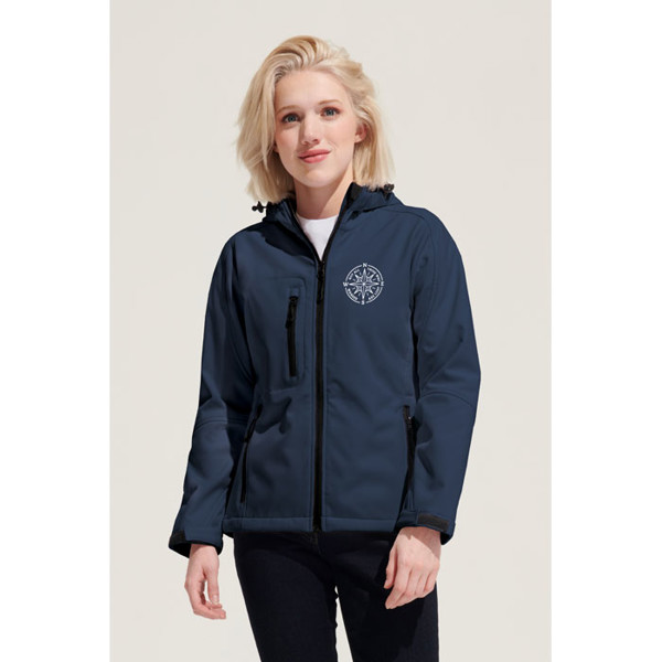 REPLAY WOMEN HOOD SOFTSHELL - Grey Melange / M