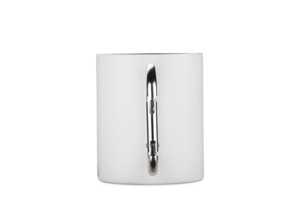 Recycled stainless steel mug VIVO 250 ml - white