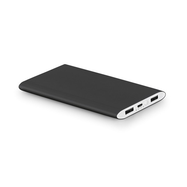 NOBEL. Aluminium portable battery 7'200 mAh - Black