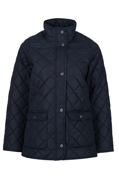 Tarah - Diamond Quilt Jacket - Black / L