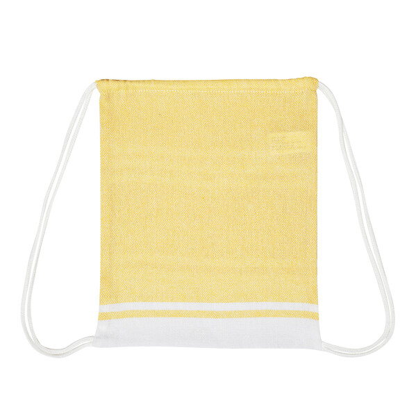Large Beach/Sauna Towel Sun & Steam - White / Yellow