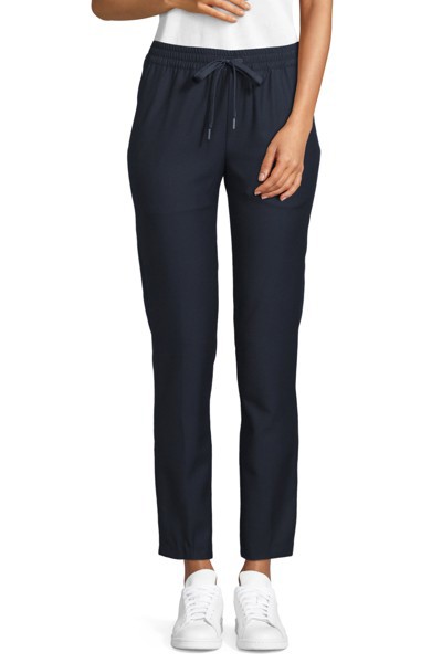 CALÇAS DE FATO COM CINTURA ELÁSTICA PARA SENHORA - NEOBLU GERMAIN WOMEN - Azul escuro 