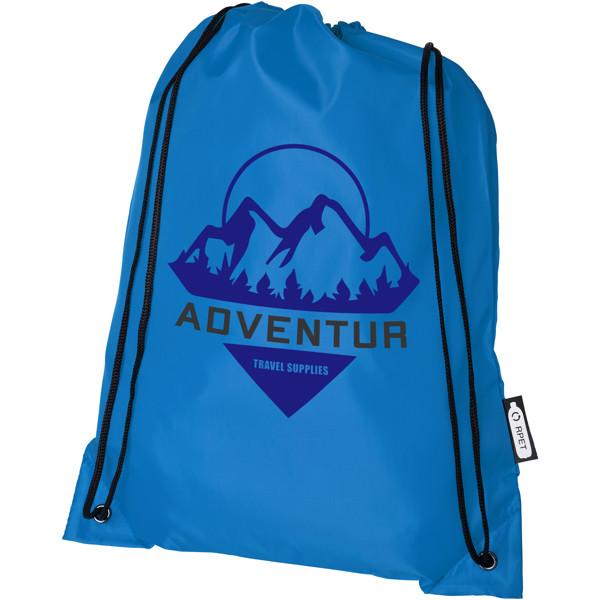 Sac à dos RPET Oriole avec cordon de serrage 5L - Bleu process