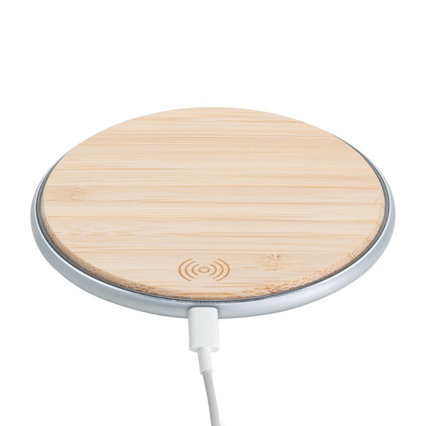 Top Bamboo wireless charger - Brown