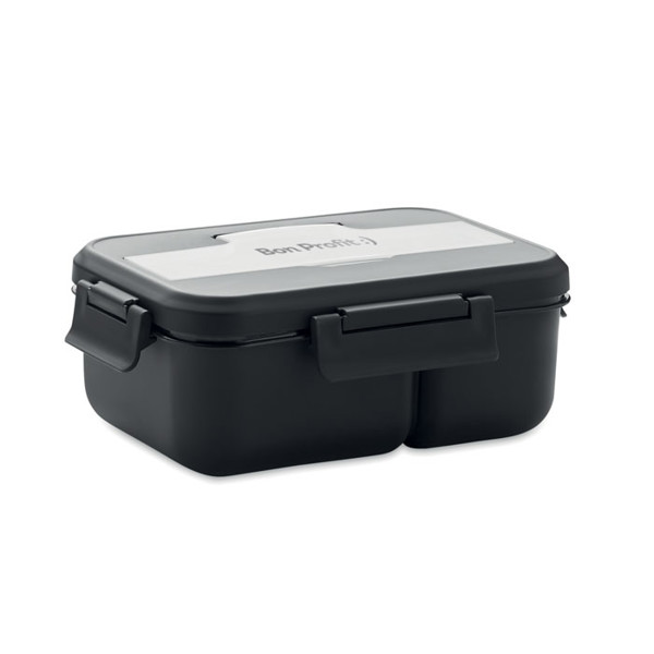 Lunch box with cutlery in PP Makan - Black