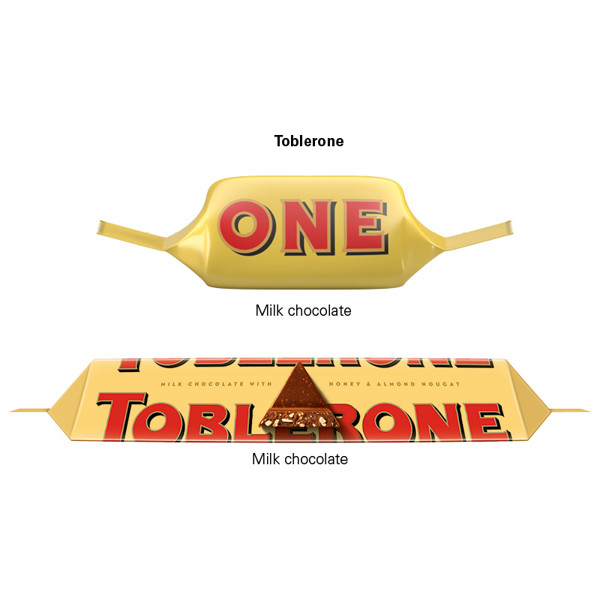 Promotional Triangle Long Toblerone Mini Two-Pack | 2 Toblerone Tiny Milk, 16 g, 16 g