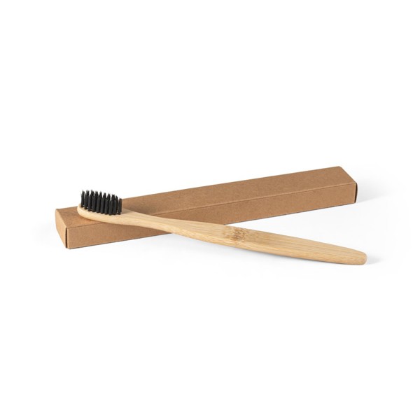 DELANY. Toothbrush with bamboo body and nylon bristles - Black