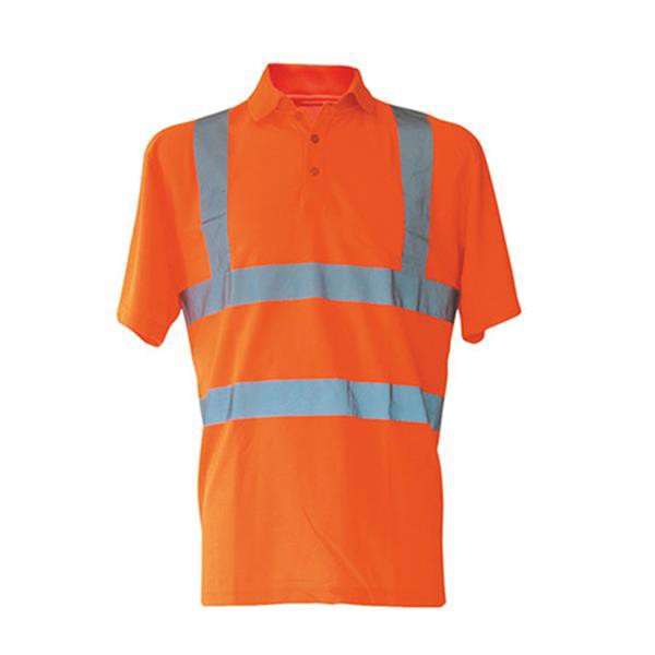 Polo De Alta Visibilidade Iso 20471, Tamanhos Grandes - Laranja Fluorescente / 3XL