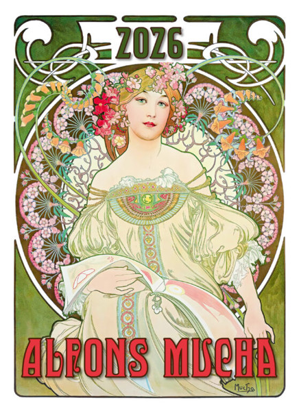 Nástěnný kalendář Alfons Mucha 2026
