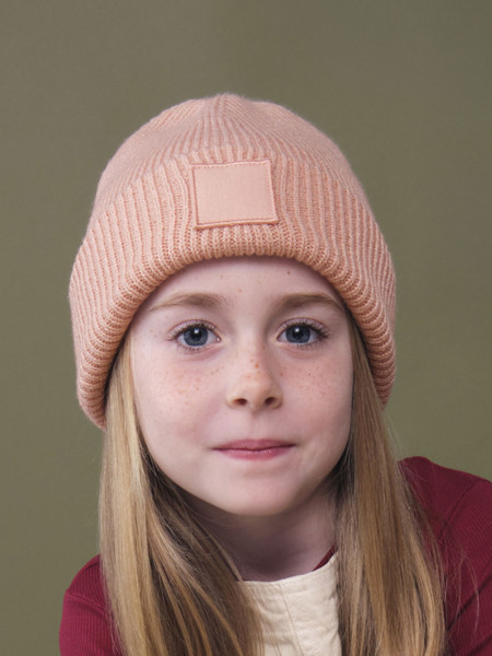 Kids Deep Cuffed Beanie - Natural Stone