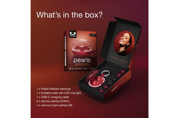 Fresh 'n Rebel Pearls Radiant Festival Earplugs – Certified Hearing Protection - Red