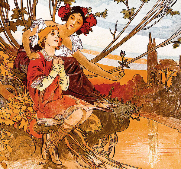 Plánovací nástěnný kalendář Alfons Mucha 2027