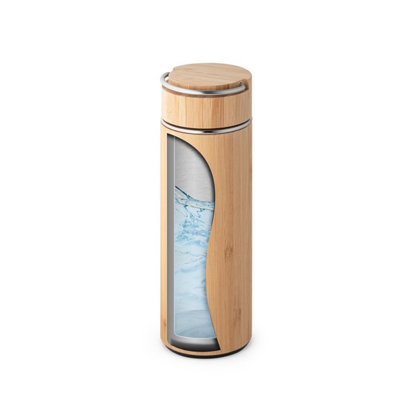 SOW. Garrafa térmica em bambu e aço inoxidável 440 mL