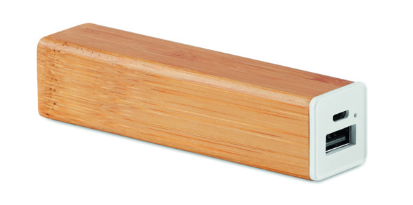 Powerbam bamboo power bank 2200 mAh, DC5V/1A