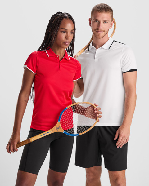 Tamil Polo Shirt - White/Black / 8
