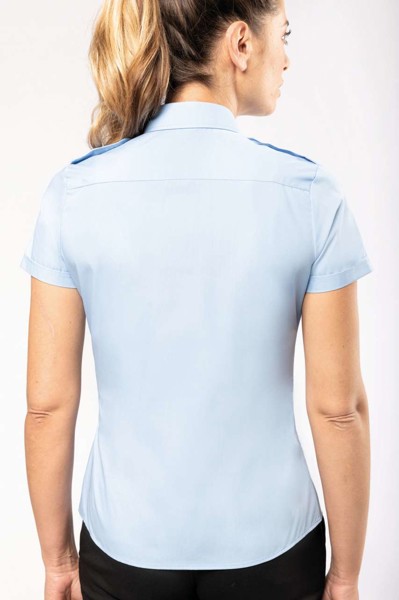 Ladies’ Short-Sleeved Pilot Shirt - White / S