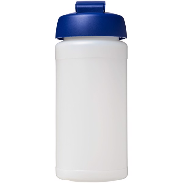Borraccia sportiva Baseline® Plus da 500 ml con coperchio a scatto - Trasparente / Blu