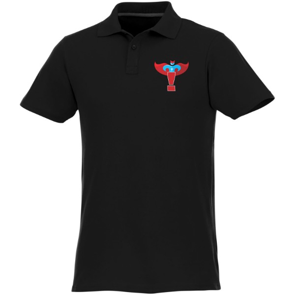 Polo para homem de 180 g/m² Helios - Preto liso / XXL