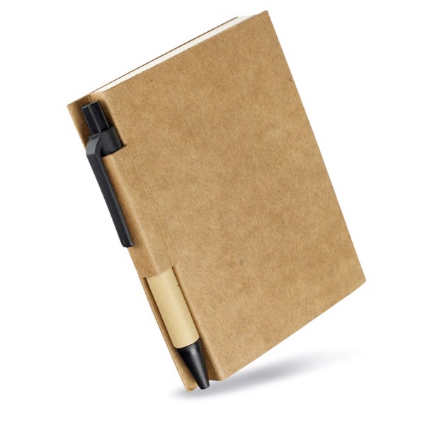 Recycled notebook with pen Cartopad - Black