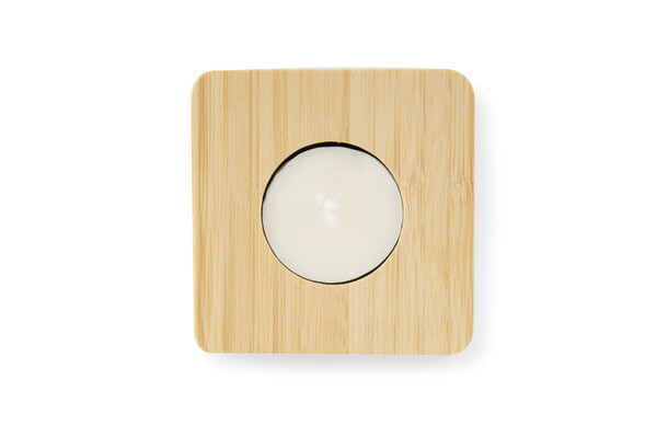 Bamboo candle holder with tealight LUMOS