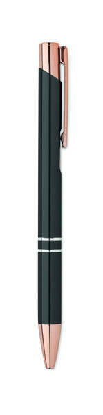 Stylo en aluminium recyclé Bern Rose - Noir