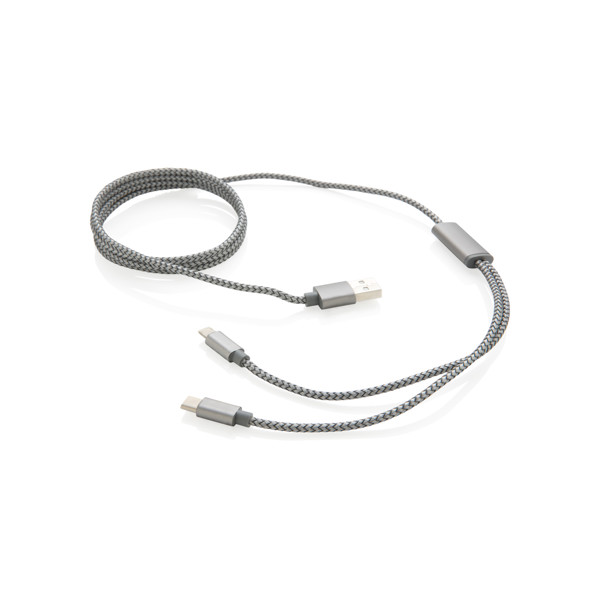 Xd Collection 3-v-1 polnilni kabel, 120 cm, najlon