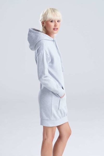Hoodie Dress - Heather Grey / L