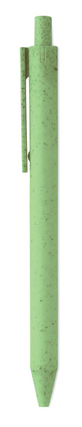 Stylo poussoir blé paille  PP. Pecas - Vert
