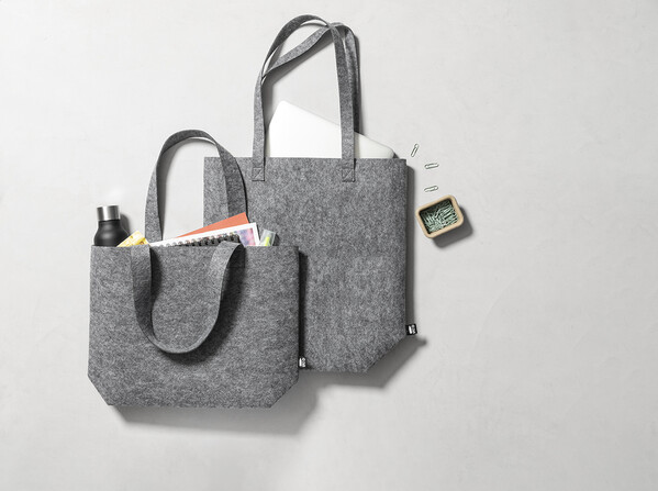 Nakupovalna torba iz reciklirane PET plastike Biggy - Grey