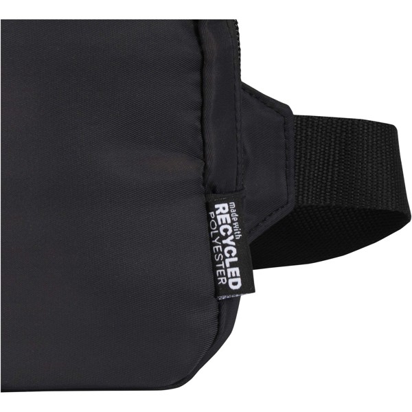 Sac bandoulière de voyage Trip Aware™ de 1 L en matériaux recyclés - Noir