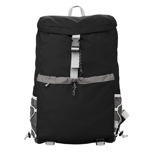 Tilden Recycled Laptop Utility Backpack - 20L - Black / Heat transfer