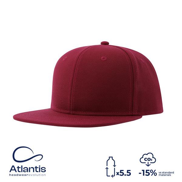 Boné Snap Back-S, 100% Poliéster Reciclado - Branco