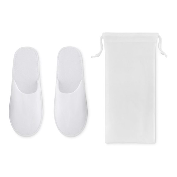 Paire de pantoufles & pochette Flip Flap - Blanc