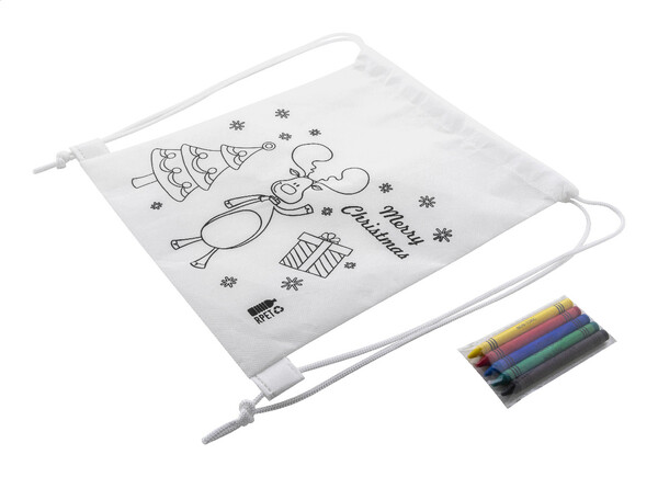 Colouring Christmas Drawstring Bag Julfar Bag A