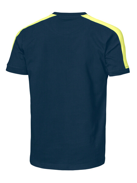 2019 T-shirt ss navy/HVyellow XS