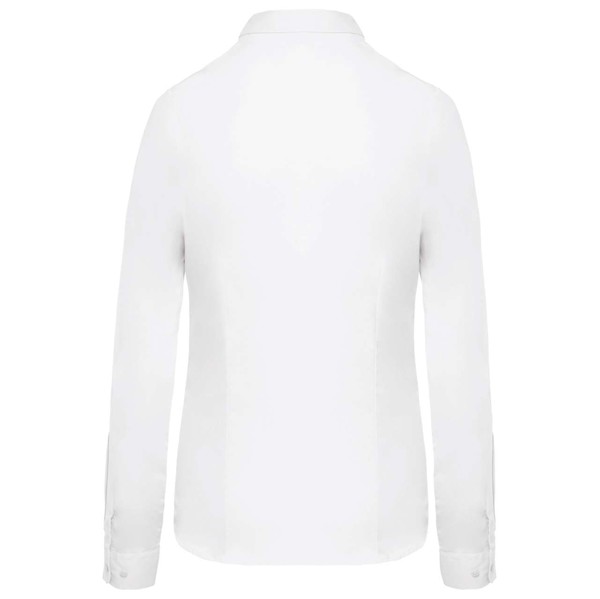 Ladies’ Long-Sleeved Cotton Poplin Shirt - White / L