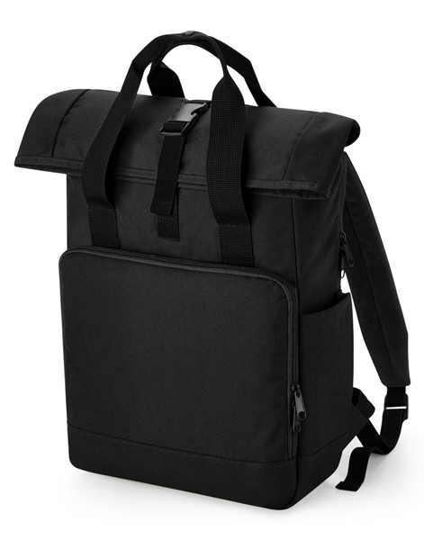 Recycled Twin Handle Roll-Top Laptop Backpack - Grey Marl / ONE SIZE
